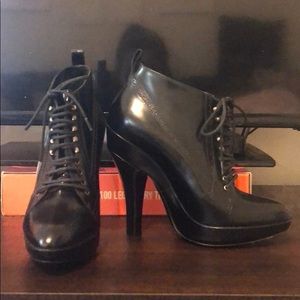 Burberry Prorsum Lace Up Booties 36.5 IT / 6.5 US